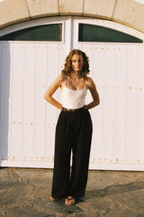 Patou Tailored Trousers — Crepe, Black