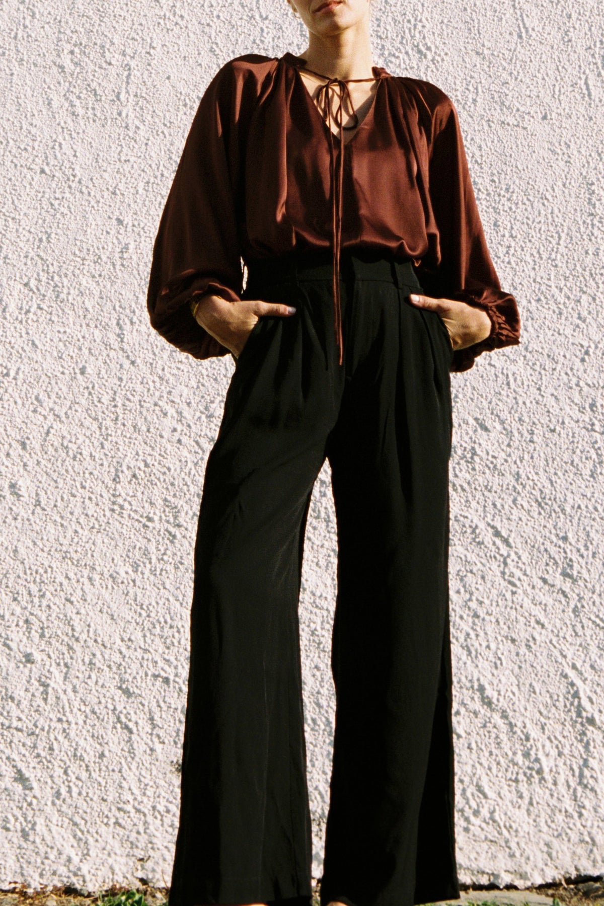 Patou Tailored Trousers — Crepe, Black