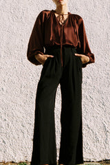 Patou Tailored Trousers — Crepe, Black