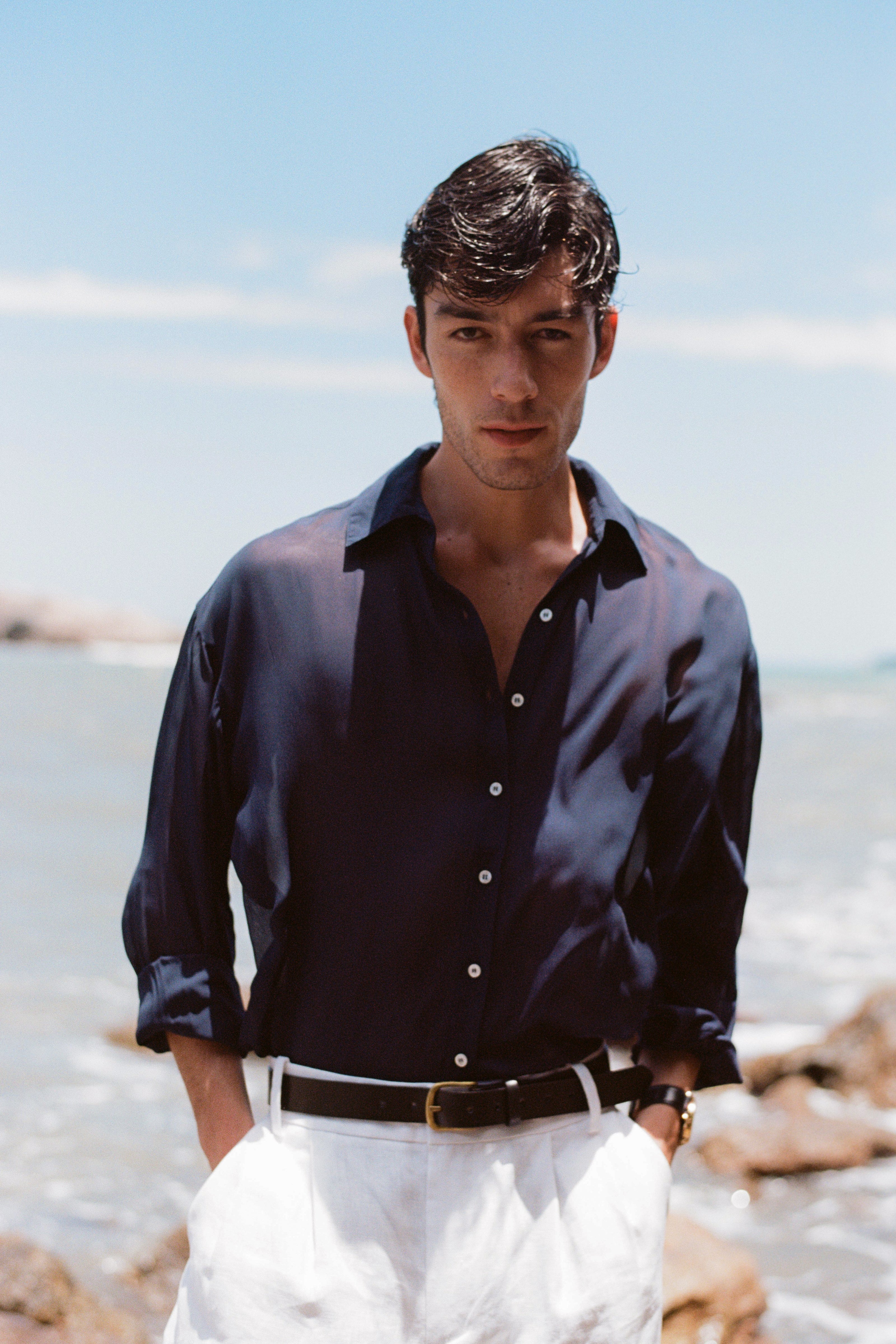 Fluid Shirt — Navy