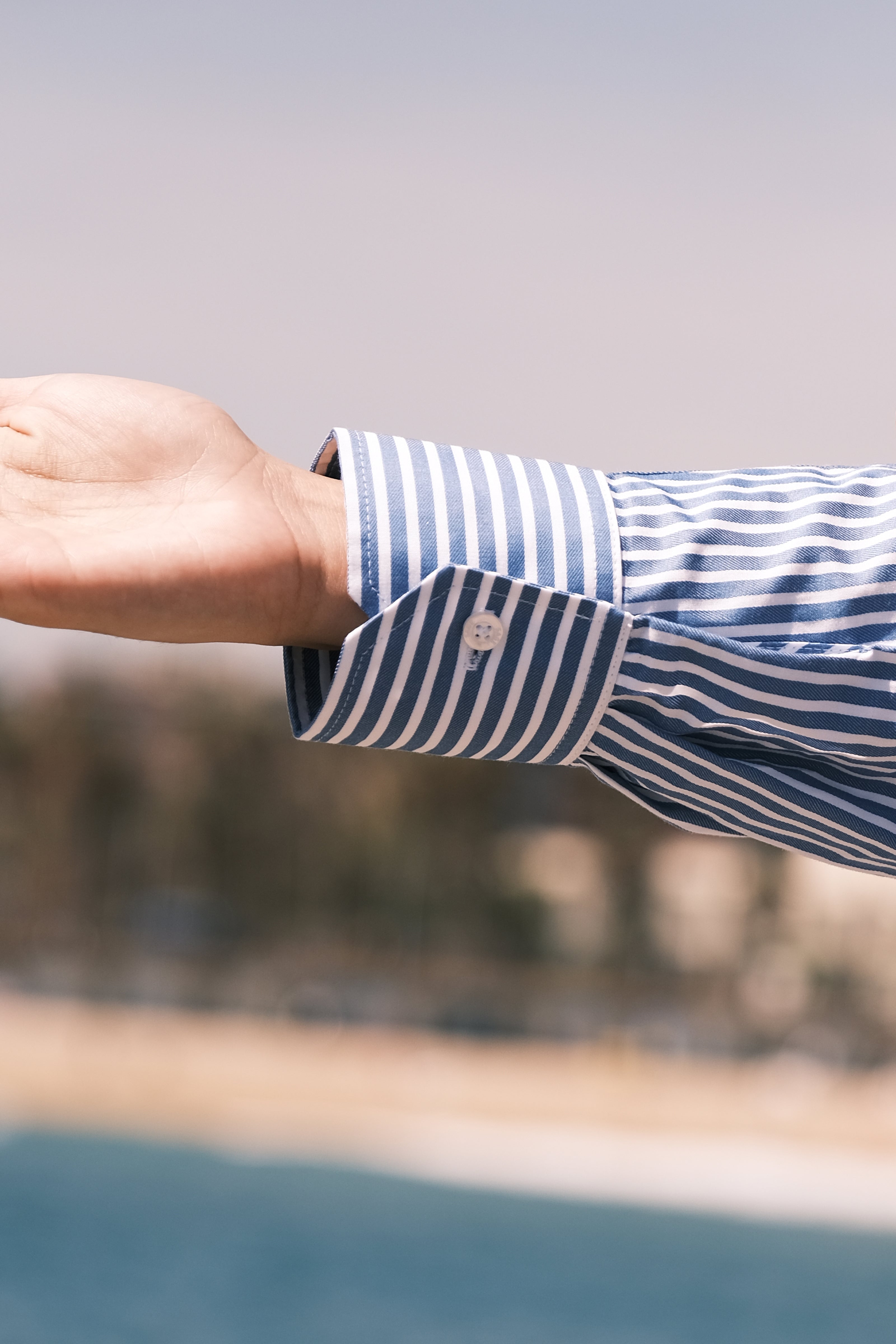 Pima Cotton Shirt — Blue Stripes