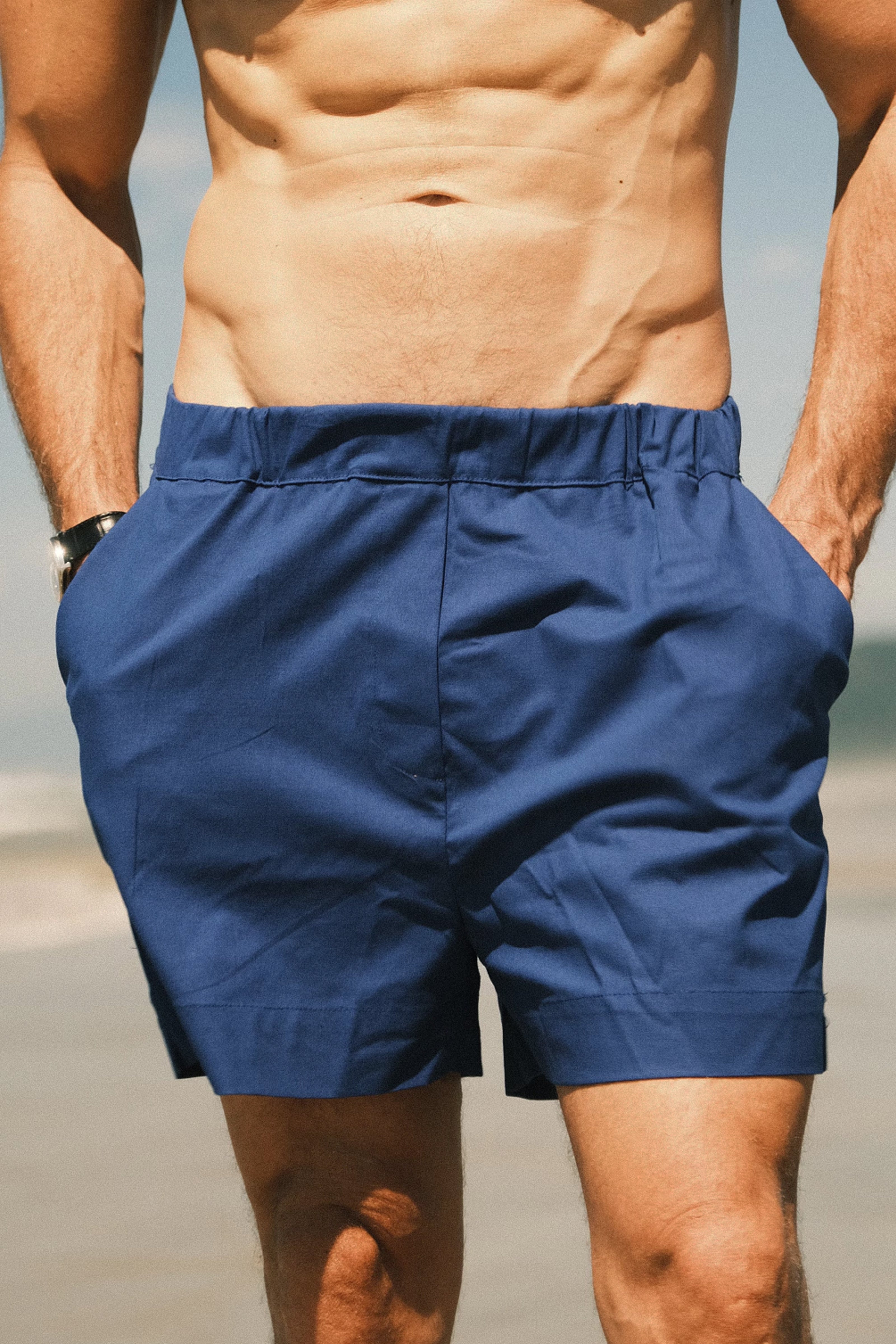 Shorts — 100% Cotton, Royal Blue